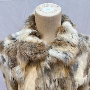 Adrienne Landau rabbit fur jacket size M